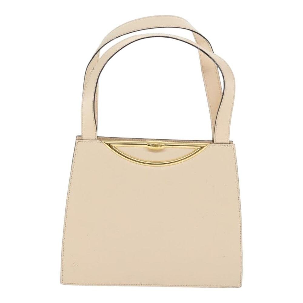 Celine Leather Handbag Cream Beige